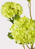 Faux Flowers Snowball Flower Stem in Green - 43.5"