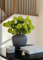 Faux Flowers Snowball Flower Stem in Green - 43.5"