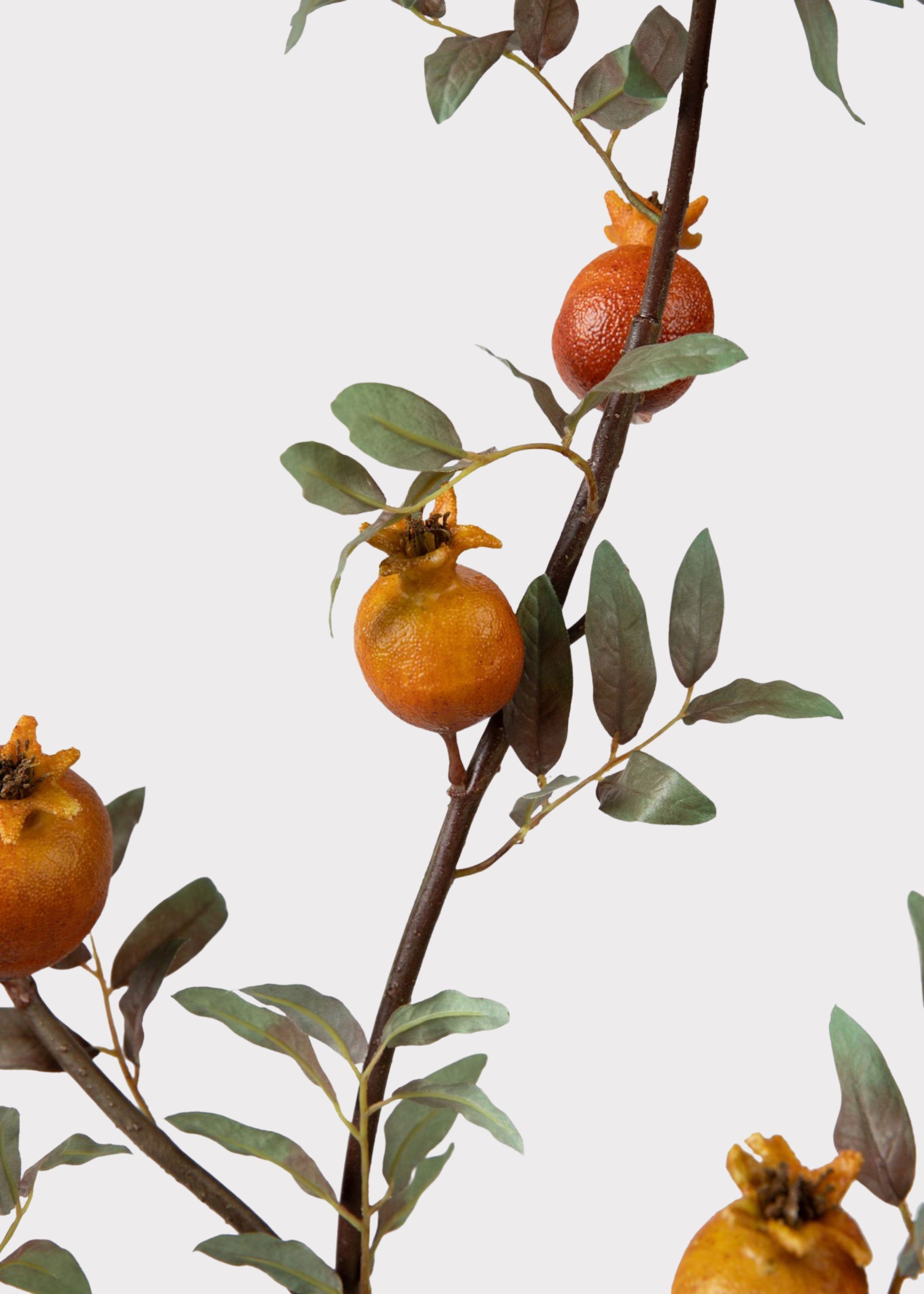 Dried Look Faux Pomegranate Branch  - 44"