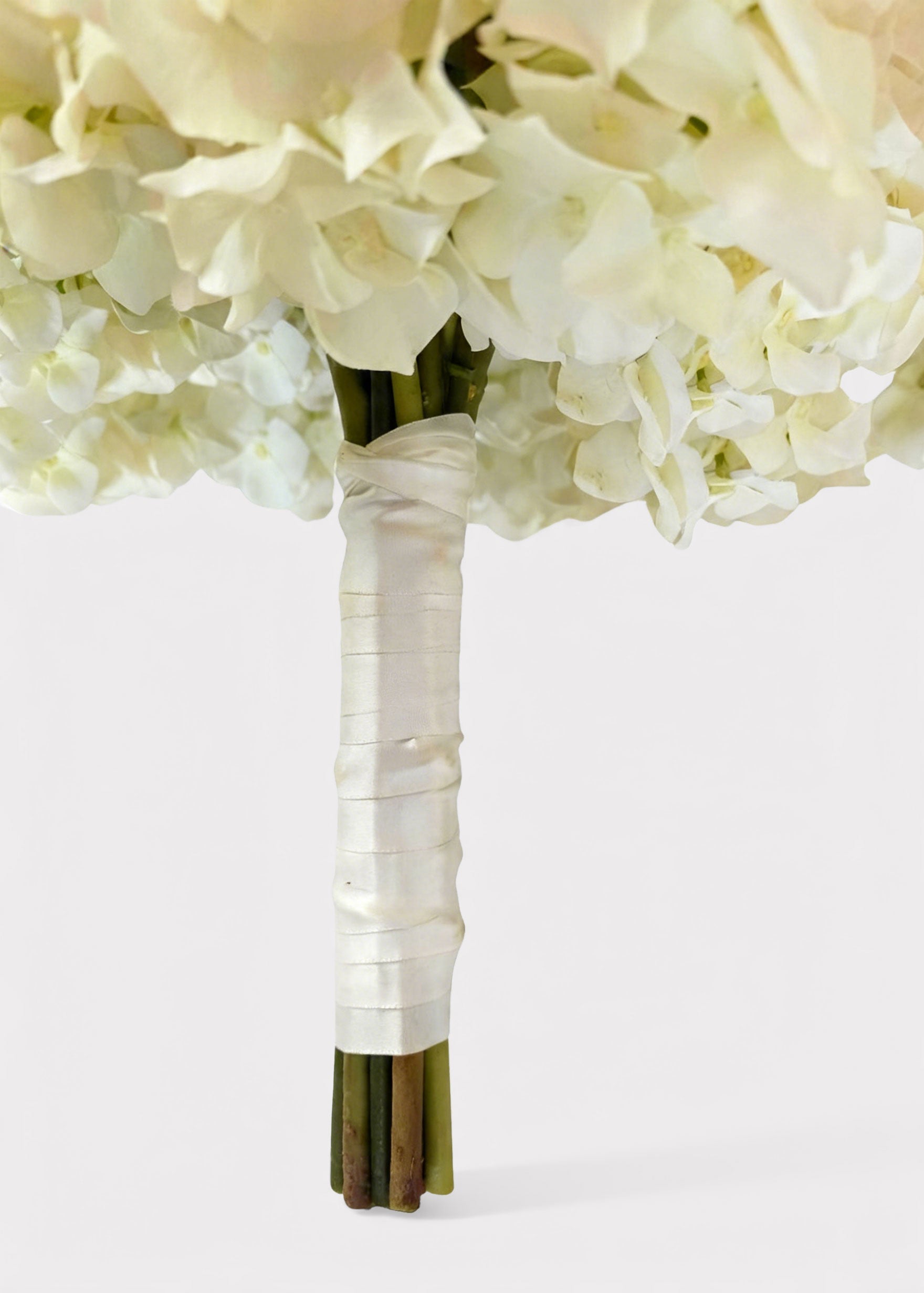 White Artificial Hydrangea and Orchid Cascading Bouquet - 20"