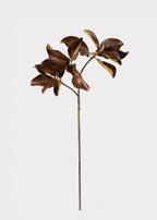 SAVE - Warm Brown Fake Magnolia Leaf Branch - 38.5"