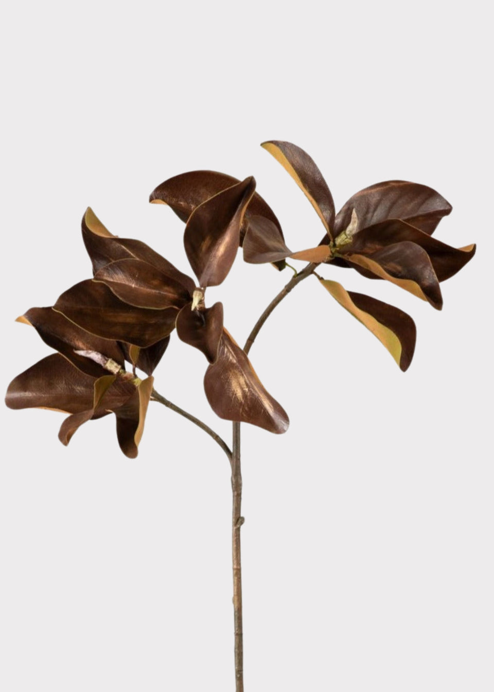 SAVE - Warm Brown Fake Magnolia Leaf Branch - 38.5"