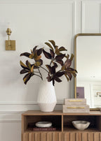 SAVE - Warm Brown Fake Magnolia Leaf Branch - 38.5"