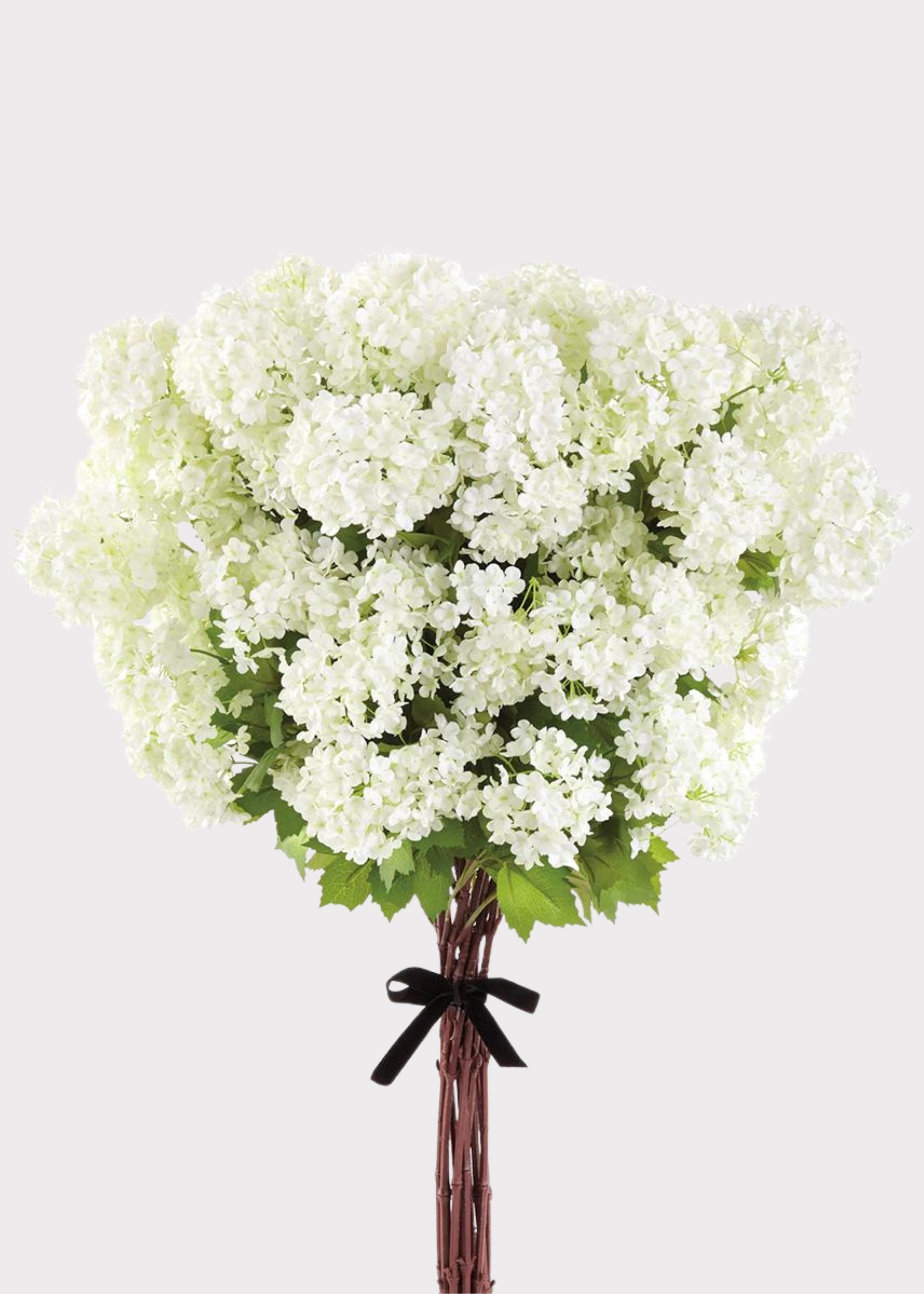 Large White Artificial Snowball Flower Bundle of 12 - 34"