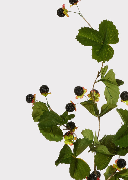 Artificial Berries Black Raspberry Vine - 32"