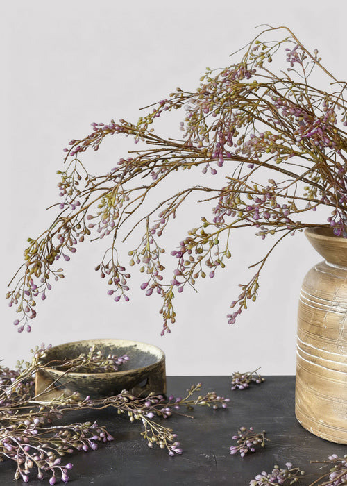 Abigail Ahern Purple Artificial Berry Branch - 43.25"