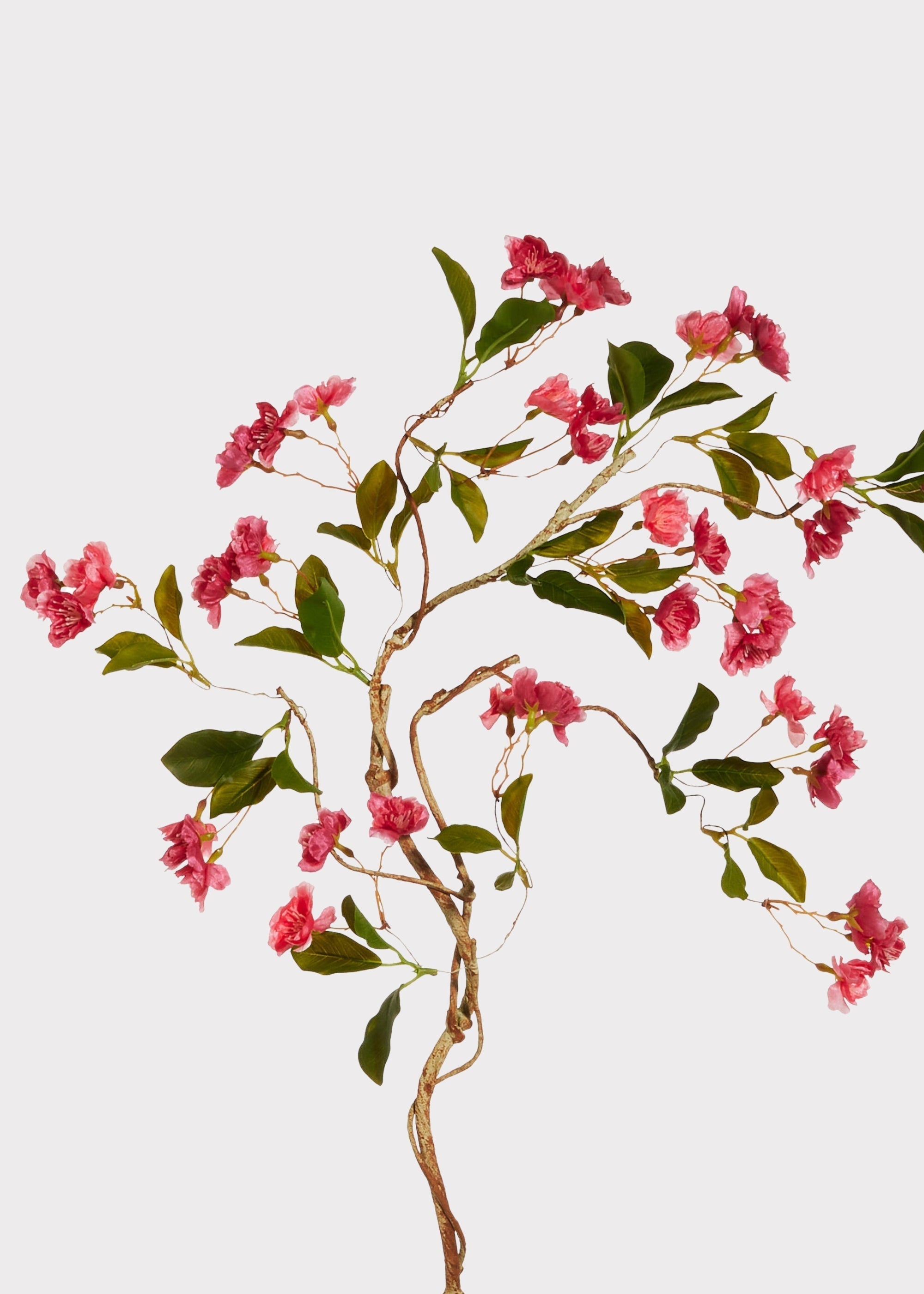 Artificial Blooming Cherry Blossom Branch in Pink - 35"