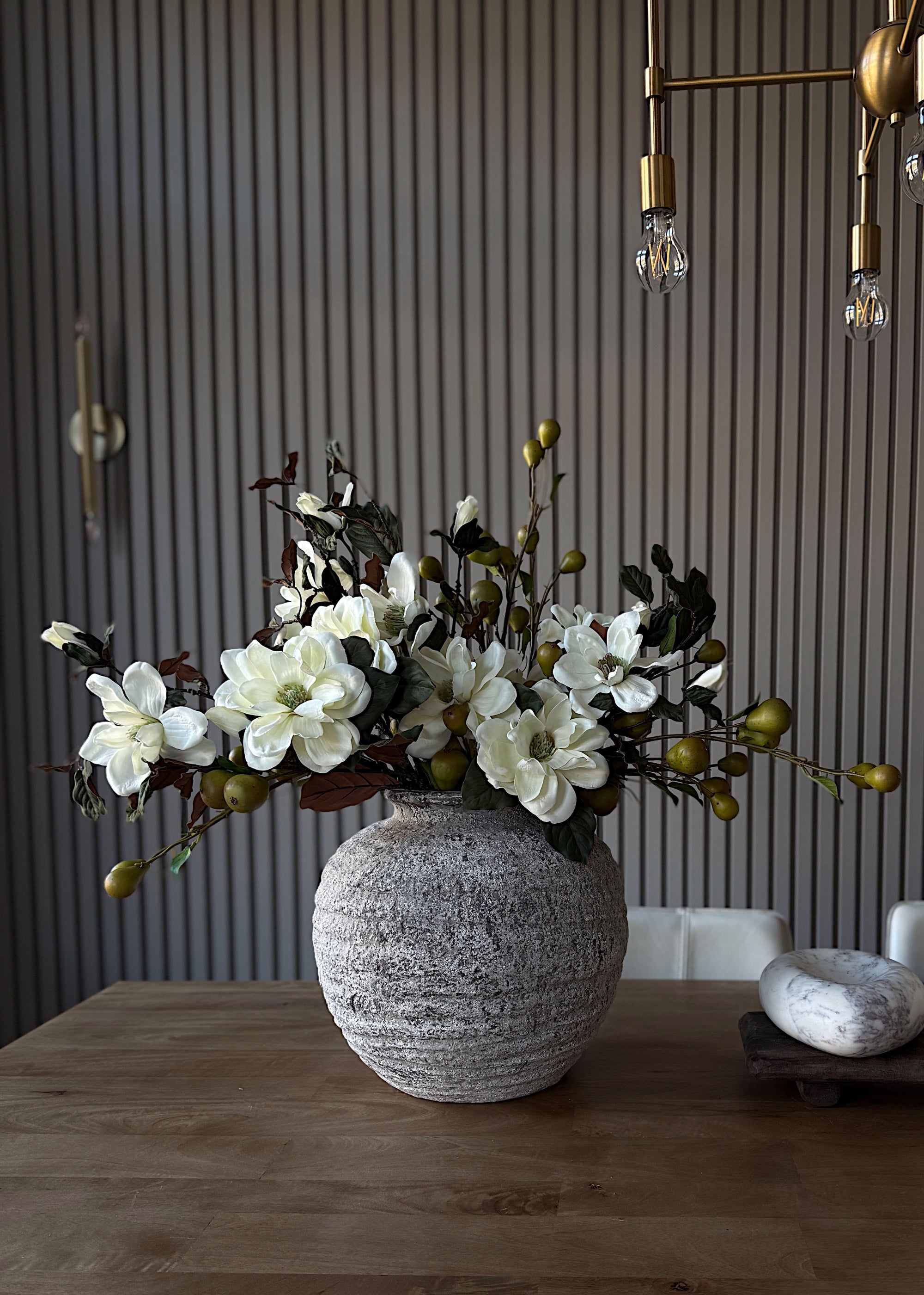 Faux Pear Fruit Branch - 39"