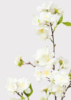Cream Artificial Cherry Blossom Branch Pick - 18"