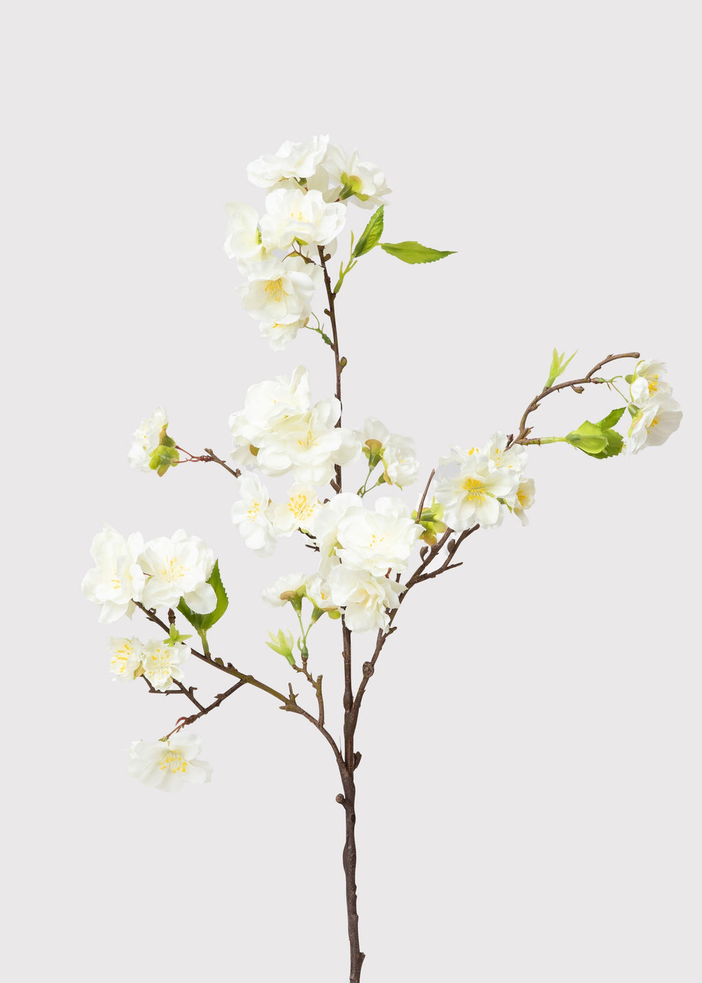 Cream Artificial Cherry Blossom Branch Pick - 18"