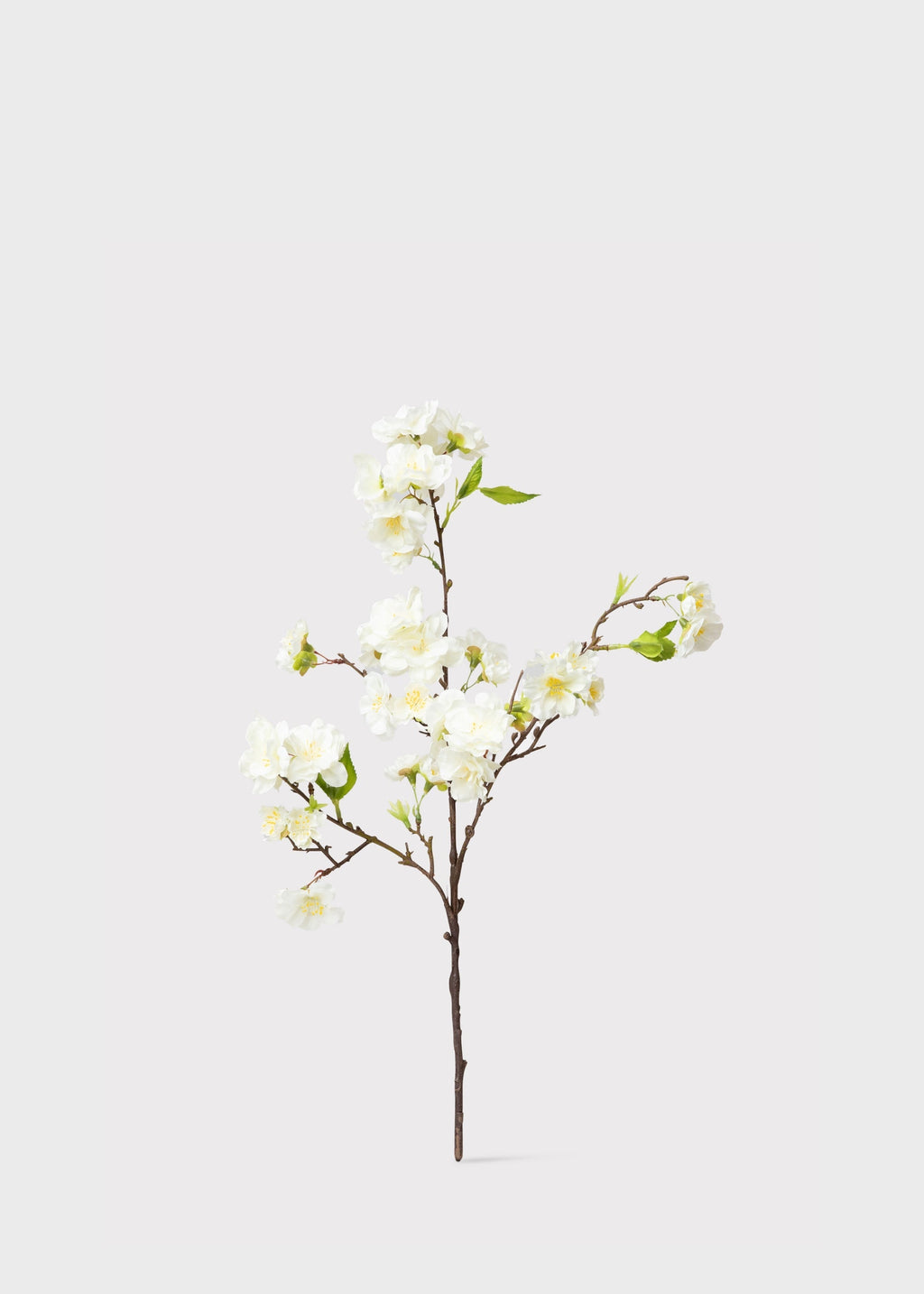 Cream Artificial Cherry Blossom Branch Pick - 18"