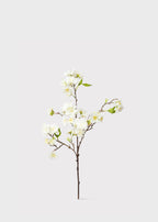 Cream Artificial Cherry Blossom Branch Pick - 18"