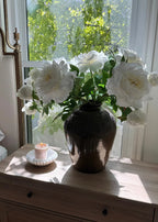 Deluxe White Queen Garden Peony Fake Flower - 30"