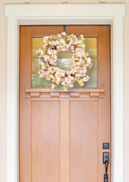 Fake Cherry Blossom Flower Wreath in Pink - 20"