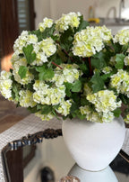 Fake Snowball Hydrangea Bush in Green - 20"