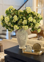 Fake Snowball Hydrangea Bush in Green - 20"