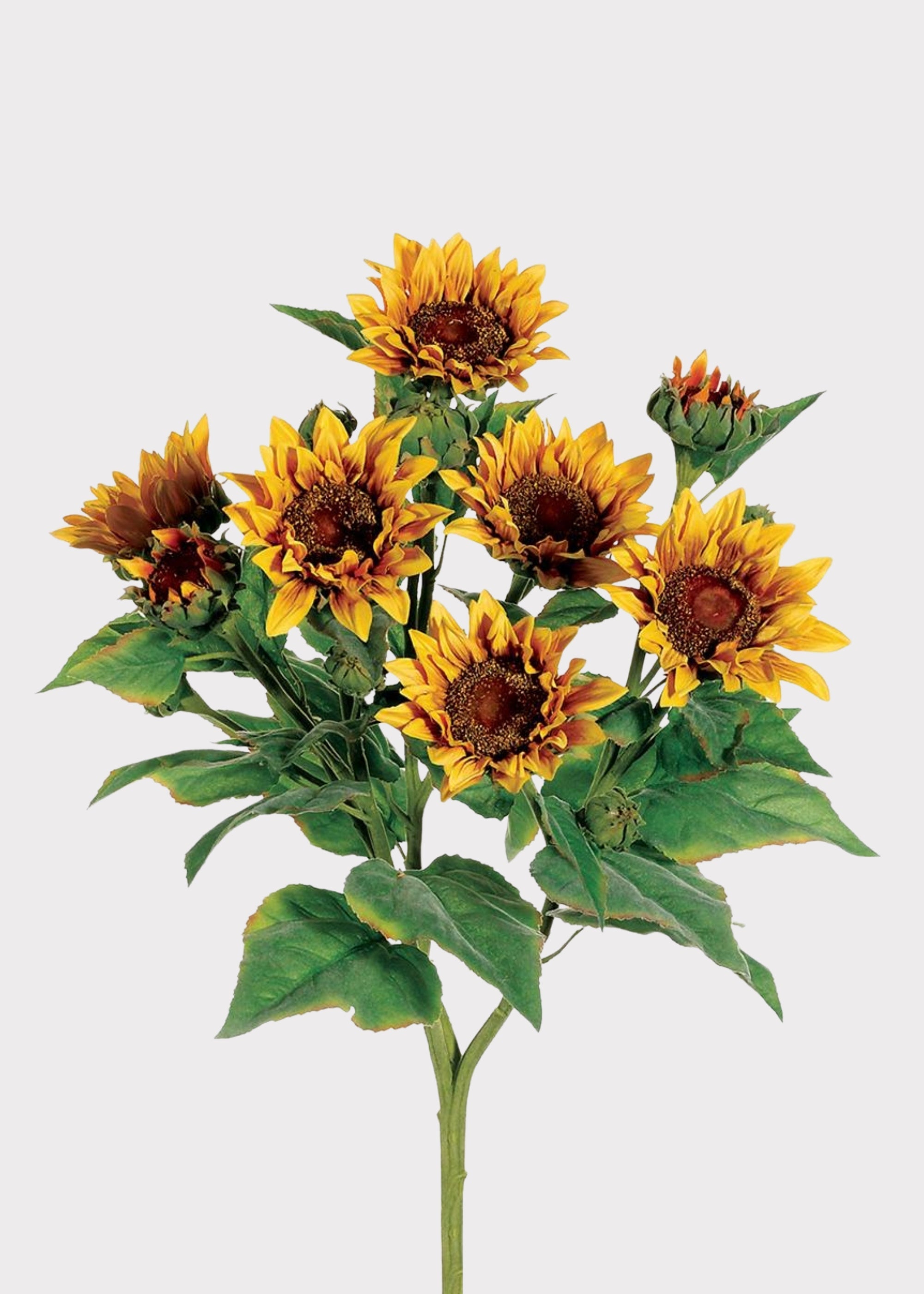 Deluxe Yellow Fake Sunflower Bush - 22"