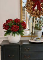 Artificial Blooming Hydrangea Flower in Red - 23"