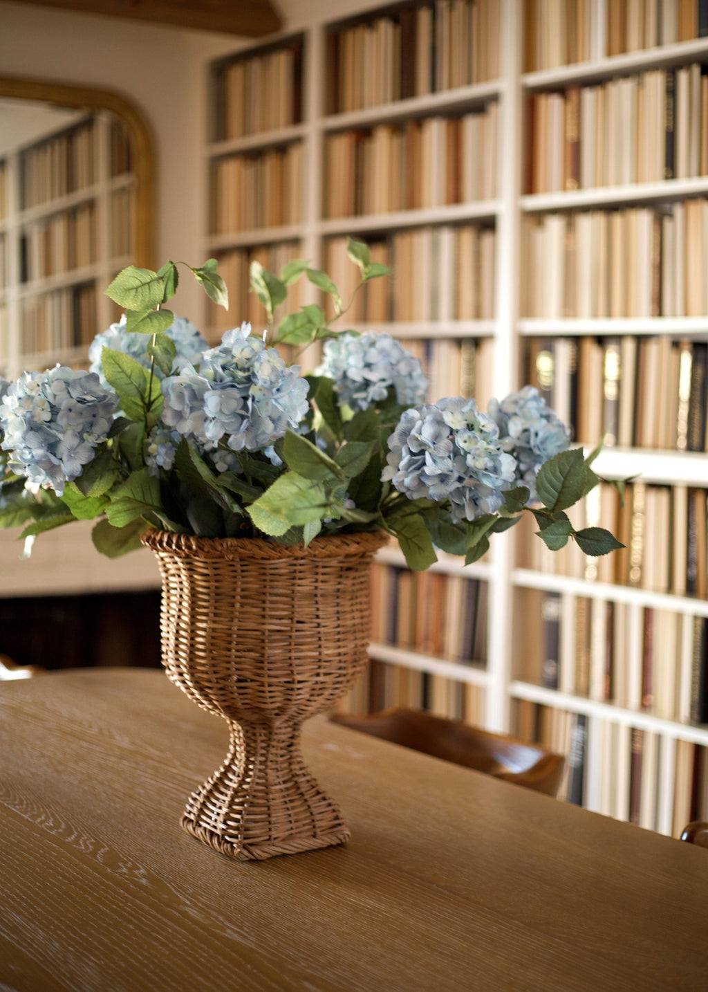 Artificial Hydrangea in Antique Light Blue - 36"