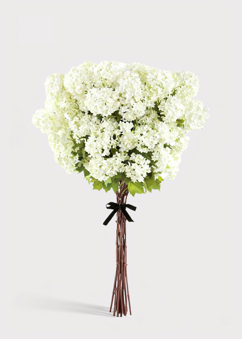 Large White Artificial Snowball Flower Bundle of 12 - 34"