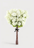 Large White Artificial Snowball Flower Bundle of 12 - 34"