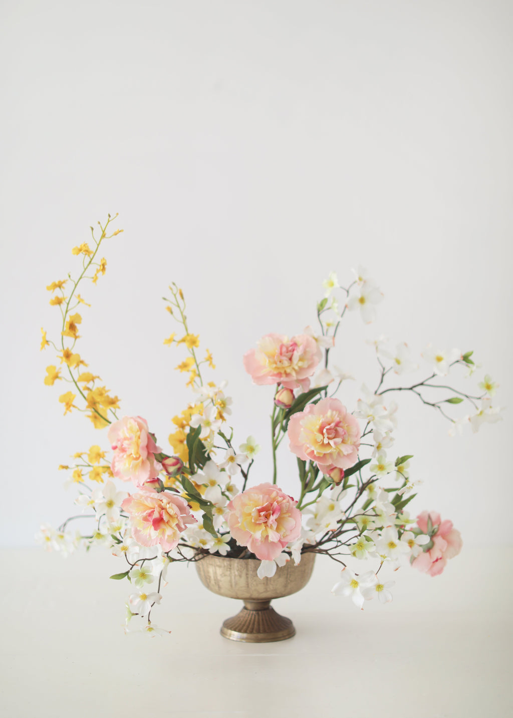 Blushing Nectar Faux Peony Flower - 22"