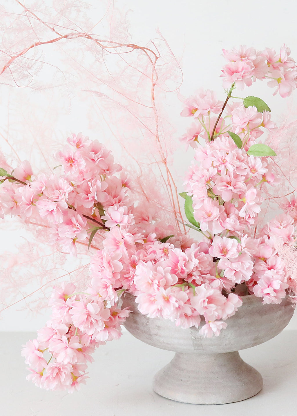 Artificial Spring Cherry Blossom Branch in Pink - 40"