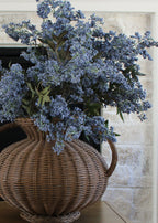 Artificial Wild Plum Berry Branch in Blue - 43"