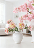Blushing Nectar Faux Peony Flower - 22"