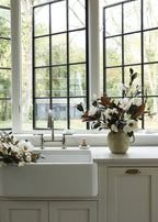 SAVE- Cream Magnolia Fake Flower Branch - 35"