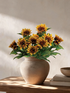Deluxe Yellow Fake Sunflower Bush - 22"